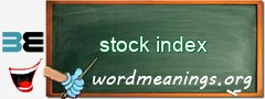 WordMeaning blackboard for stock index